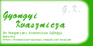 gyongyi kvasznicza business card